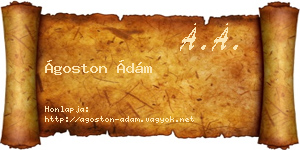Ágoston Ádám névjegykártya